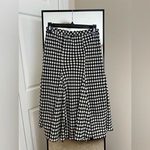 Polka dot A-line skirt